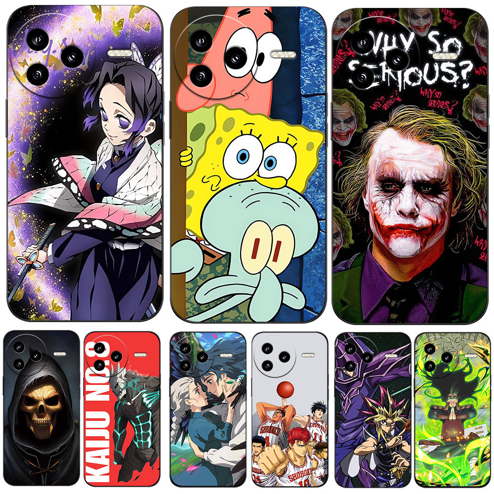 สําหรับ XIAOMI redmi K80 K80PRO Case Silicon Cover Anime DemonSlayer Kaiju No. 8 สพันจ์บ็อบตลก