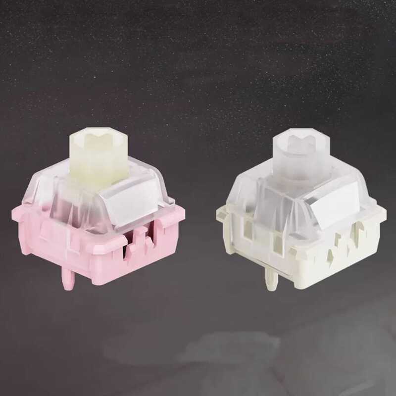 สวิตช์แม่เหล็ก Wuque Studio WS Flux สีชมพู RGB Hall Effect สำหรับคีย์บอร์ดแม่เหล็ก เสียงคลิกหนักแน่น