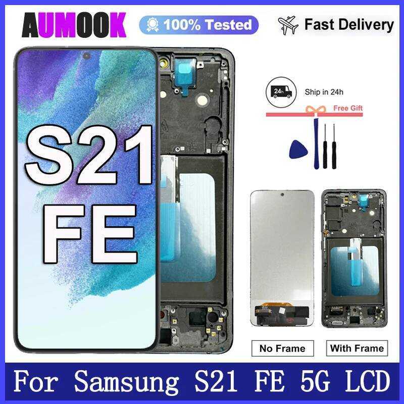 หน้าจอ AMOLED ใหม่ขนาด 6.4 นิ้ว สำหรับ Samsung Galaxy S21 FE 5G พร้อมหน้าจอสัมผัสและดิจิไทเซอร์ สำหร