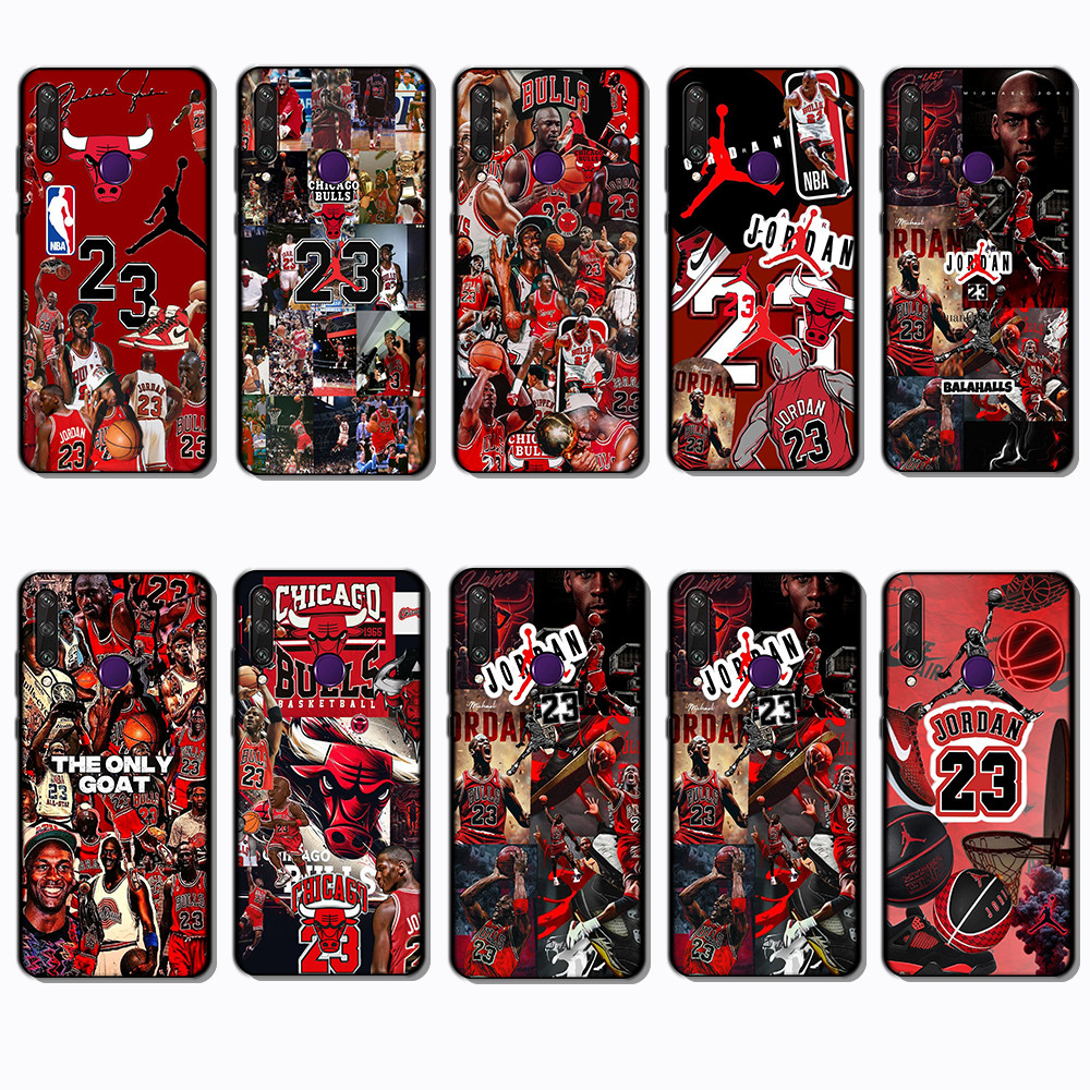 Huawei Y6P Michael Jordan เคสโทรศัพท์สีดํานุ่มแฟชั่น