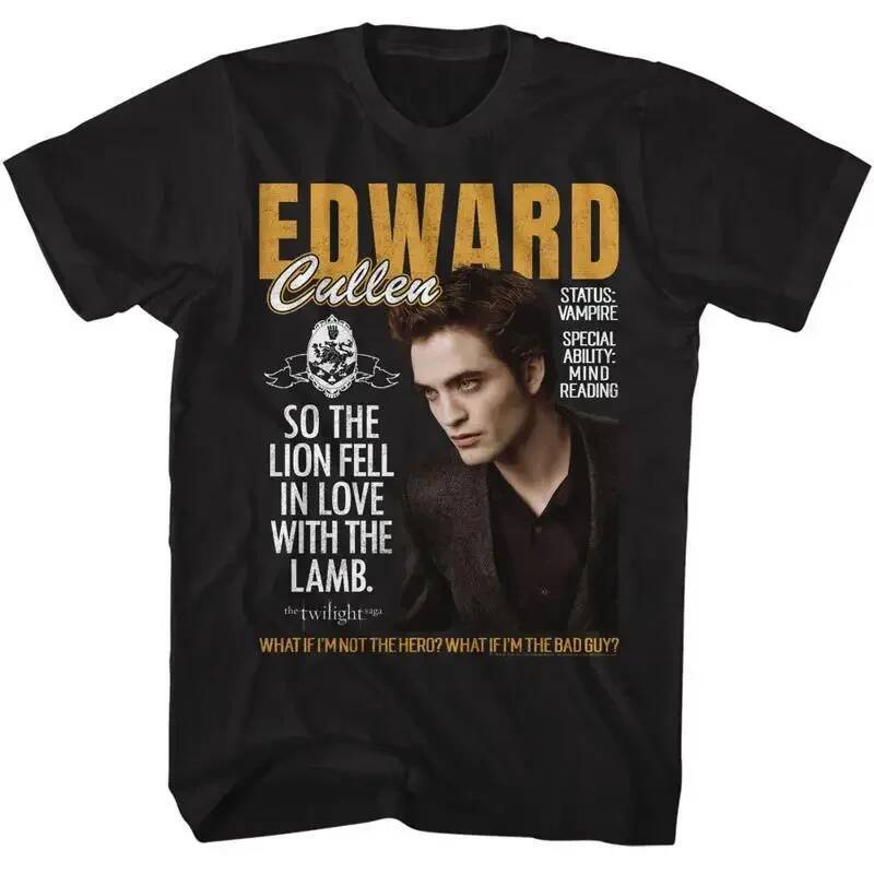 Twilight Movie T เสื้อ Edward Cullen ผู้ใหญ่ใหม่ลิขสิทธิ์ผ้าฝ้ายสีดํา SM 5XL