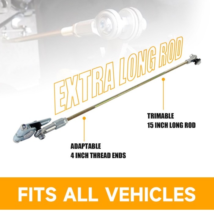 GM Transmisson Column Shift Linkage Adjustable Kit Silver For 350 700R4 4L60E 4L80E LS GM Turbo-Hyd