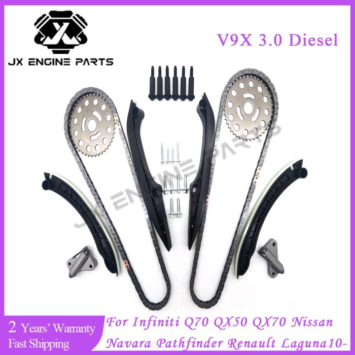V9X 791 Engine Rebuild Timing Chain Kit For Nissan 3.0 Navara Pathfinder Renault Laguna Infiniti Q7