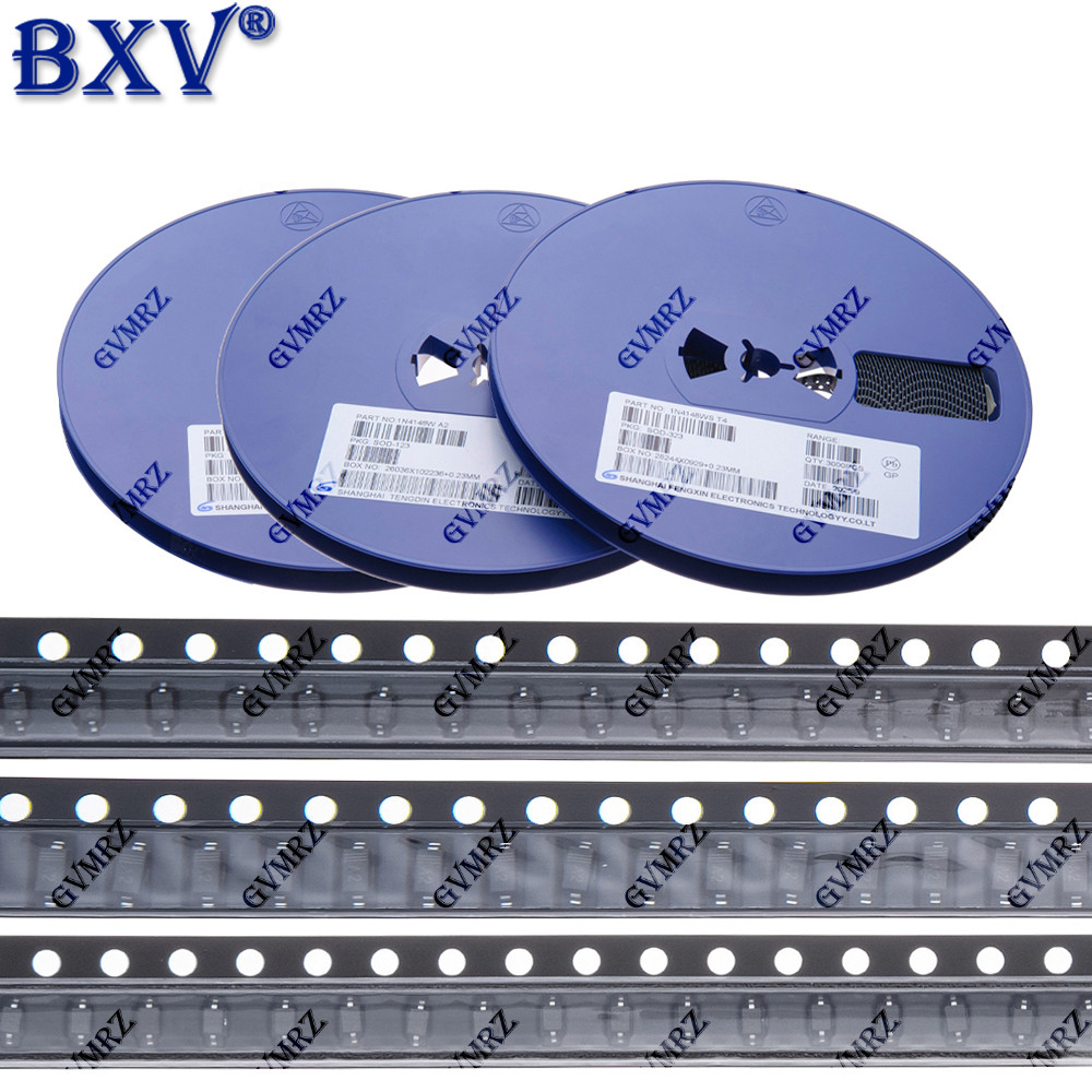 3000PCS SMD ไดโอด Assortment 1N4007, 1N4148W, 1N5819W, MBR0520LT1G, MBR0530W Surface Mount Diodes