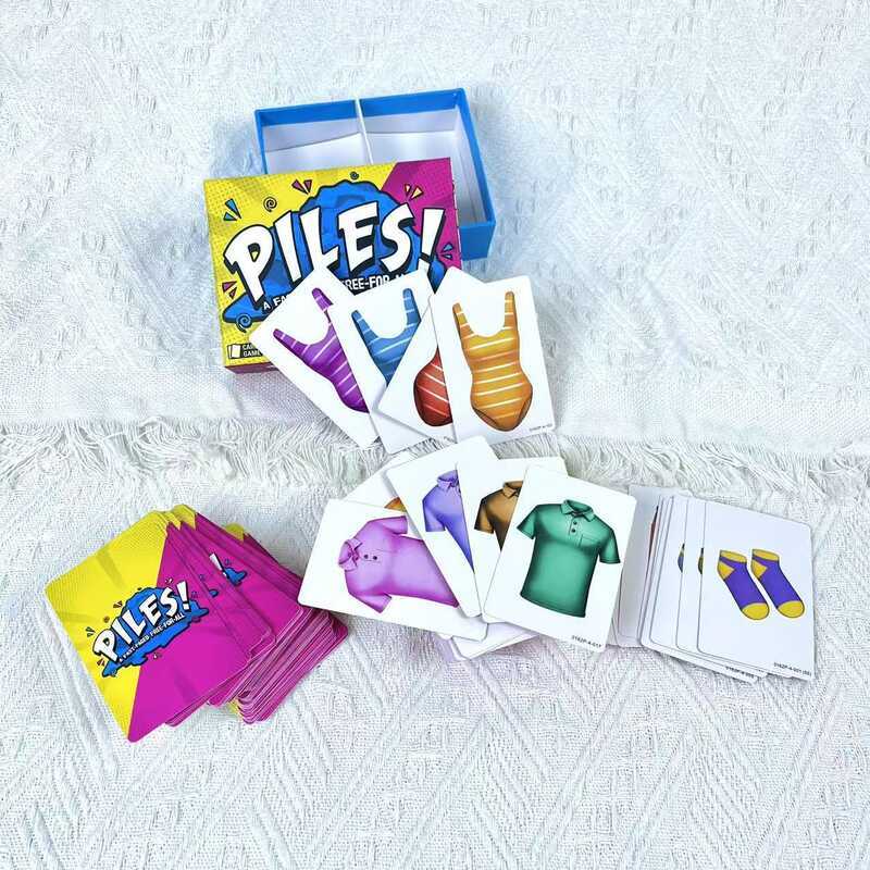 เกมกระดานการ์ดเกม PILES GAME Stacking GAME Card fast-paced Parent-Child Interactive Toy