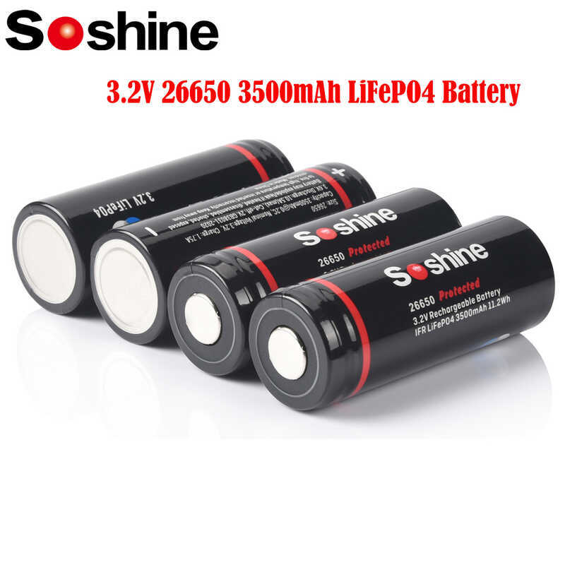 able Batteries 3500Mah Lifepo4 26650 Battery With Protected 1500 Cycles For Electric Toy Flashlight