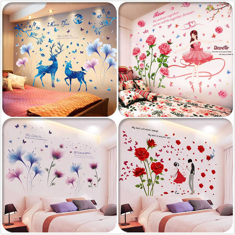 DIAOMO | 3D Stereoscopic Bedroom Decor Wall Sticker