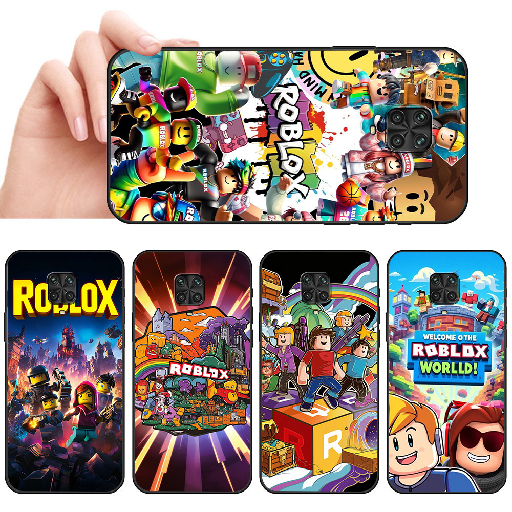 เคสโทรศัพท์สีดํานุ่มสําหรับ Xiaomi Redmi หมายเหตุ 8 9S 9T 10 Lite 9 Poco M2 Pro Max SX43 ROBLOX ปลอก