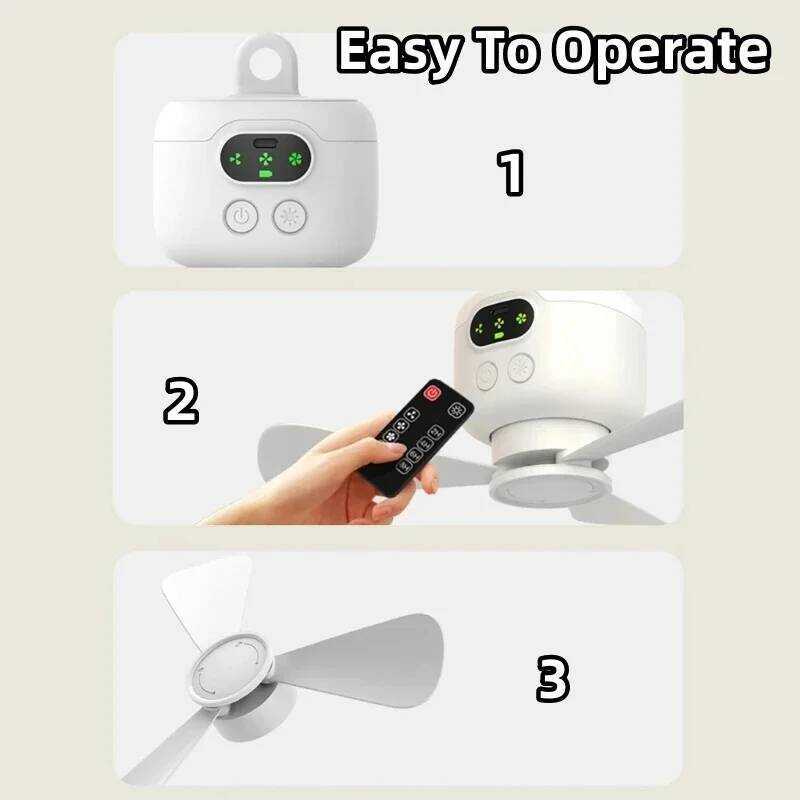 แบบชาร์จ ใหม่ USB ใบพัดถอดได้ โคมไฟกลางคืน ความจุ 8000Mah\12000Mah สำหรับใช้ในบ้าน 8000Mah\12000Mah