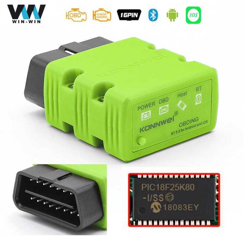 KONNWEI KW902 ELM327 V1.5 บลูทูธ 5.0 เครื่องสแกน OBD2 ELM 327 PIC18F25K80 เครื่องสแกนตรวจสอบเครื่องย
