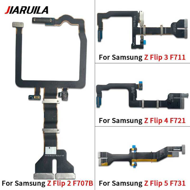 สายแพรเมนบอร์ดสำหรับ Samsung Z Flip 2 3 4 5 6 7 F1707B F711 F721 F731 F700 ขั้วต่อเมนบอร์ด ใช้งานร่ว