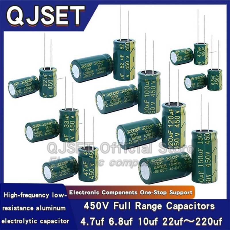 450V 4.7uf 6.8uf 10uf 22uf 33uf 47uf 68uf 82uf 100uf 120uf 150uf 220uf 450 ตัวเก็บประจุอินเวอร์เตอร์