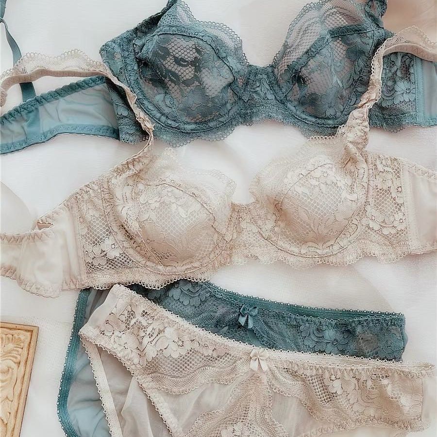 ลูกไม้เซ็กซี่ฝรั่งเศสบางเฉียบขนาดใหญ่ชุดชั้นในสตรีรวบรวม Push-Up หน้าอก Anti-Sgging Bra