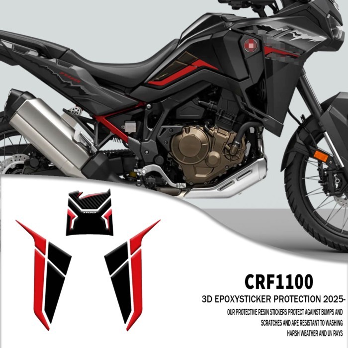 Motorcycle Accessories 3D Resin Stickers for CRF1100 CRF1100L Africa Twin 1100 Fuel Tank Pad Knee P