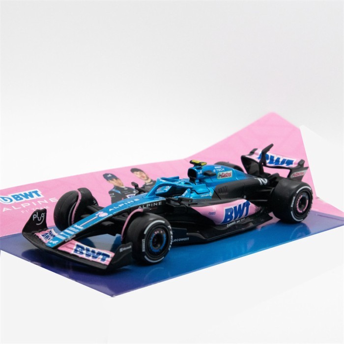 Bburago Bburago 1: 43 BWT Alpine A523 F1 ทีม #10 Blue Pink Regular Edition