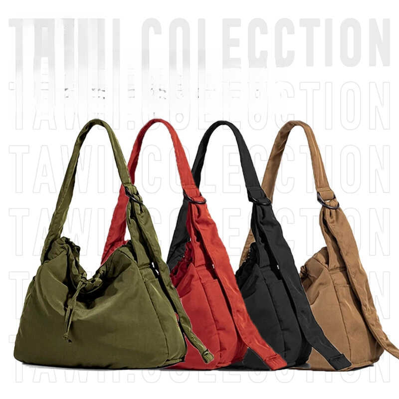 Tawii.PUFFY BAG กระเป๋าสะพายนีออน วัสดุกันน้ํา ความจุขนาดใหญ่ กระเป๋าสะพายข้าง .