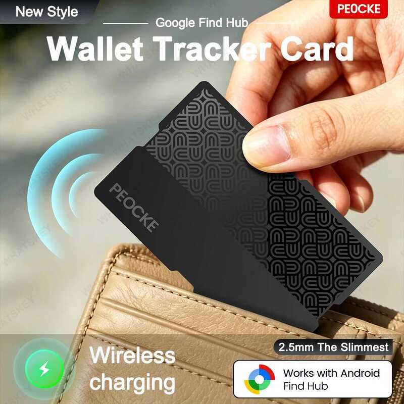 ess Charging Mini GPS Tracking Loion Wallet Tracker Card Waterproof GPS Loor Works With Google Find