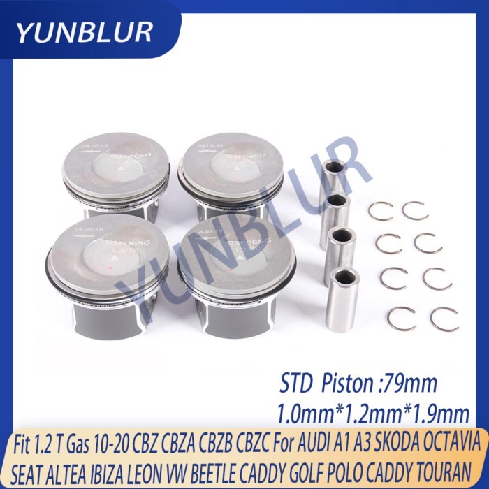 STD 71mm Piston & Ring Kit Fit 1.2 T Gas 10-20 CBZ CBZA CBZB CBZC For AUDI A1 A3 SEAT IBIZA LEON SK