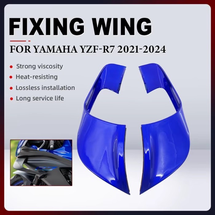 For Yamaha YZF-R7 YZFR7 YZF R7 2021-2024 ABS Carbon Paint Aerodynamic Wing New Wind Breaking Wing