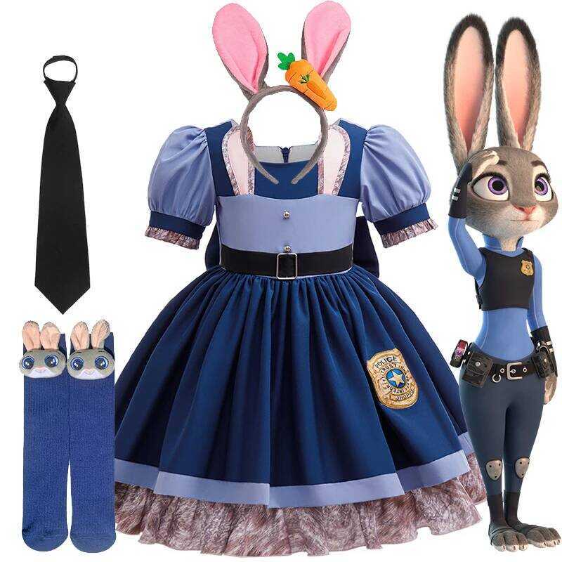 dy Police Officer Disney Zootopia 2 B Costume For Kids Cosplay Dress With Accessories Fancy Outfits