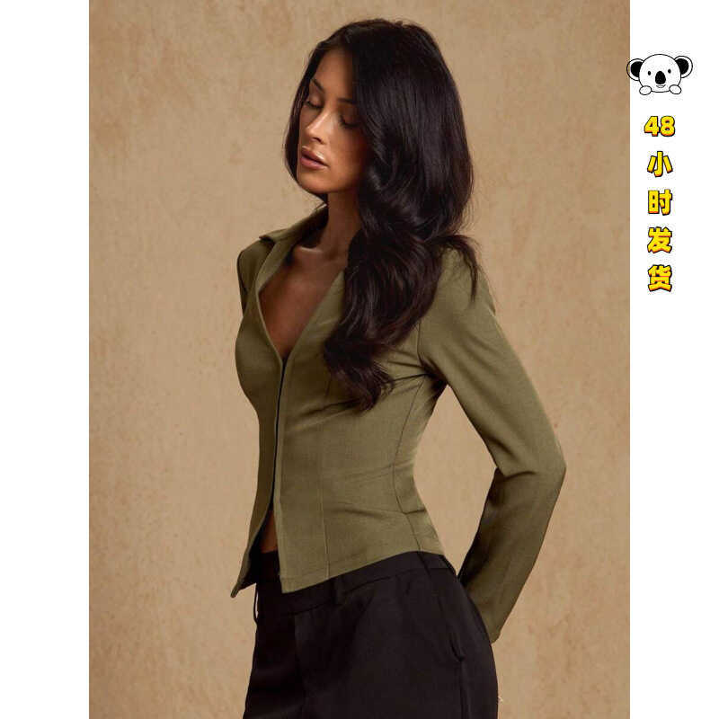 C 75856 St Colr Yoga Top Stand Collar Quick-Drying Yoga Clothes