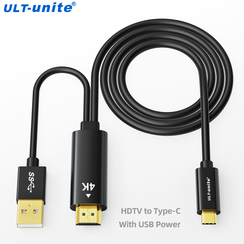 สาย HDMI เป็น USB C Uni-directional 4K60Hz HDMI-ใช้งานร่วมกับตัวแปลงสายไฟ Type-C สําหรับ Xreal Nreal