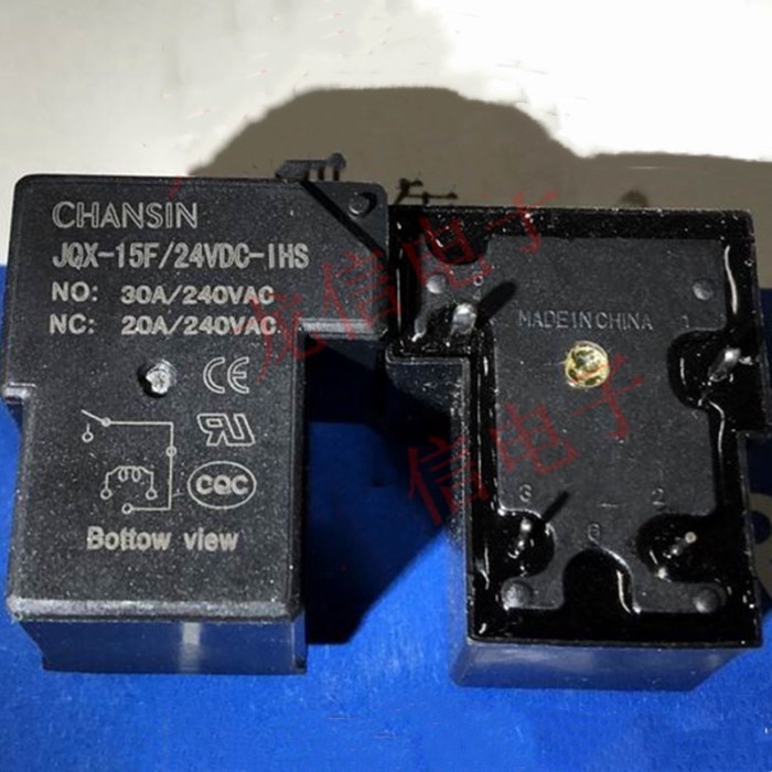 100%Original New For CHANSIN JQX-15F/24VDC-1HS JQX-15F-24VDC-1HS 4PINS 30A 24VDC Power Relay