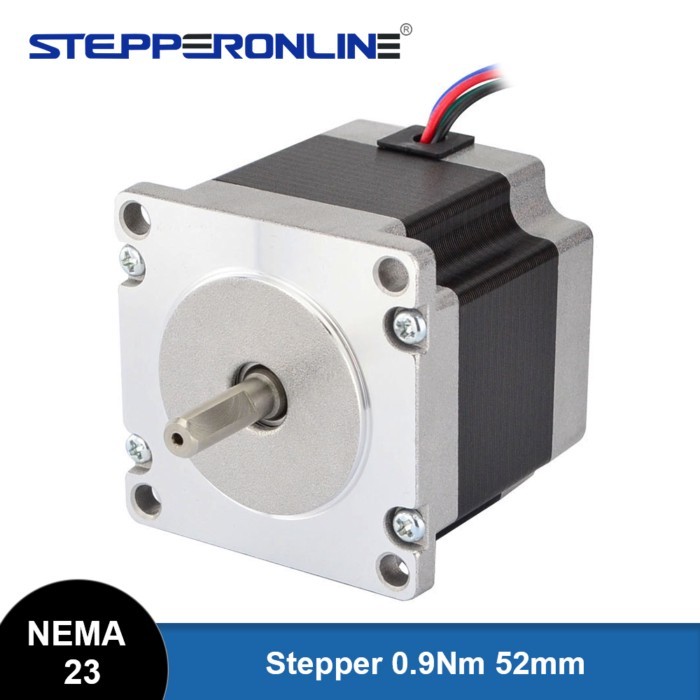 STEPPERONLINE Nema 23 Stepper Motor 0.9Nm 57x52mm 2A D=10mm Stepping Motor CNC Router Engraving Mil