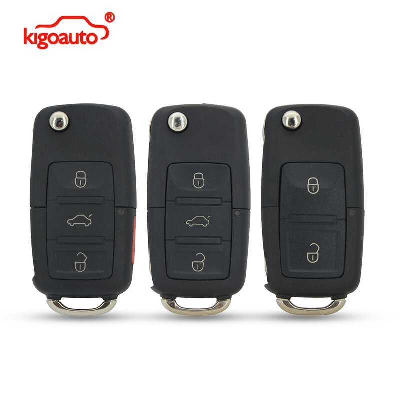 เคสกุญแจรีโมท Kigoauto แบบ 2/3 ปุ่ม รุ่น 1Jo-959-753-T สำหรับรถยนต์ VW Volkswagen Seat Skoda Passat
