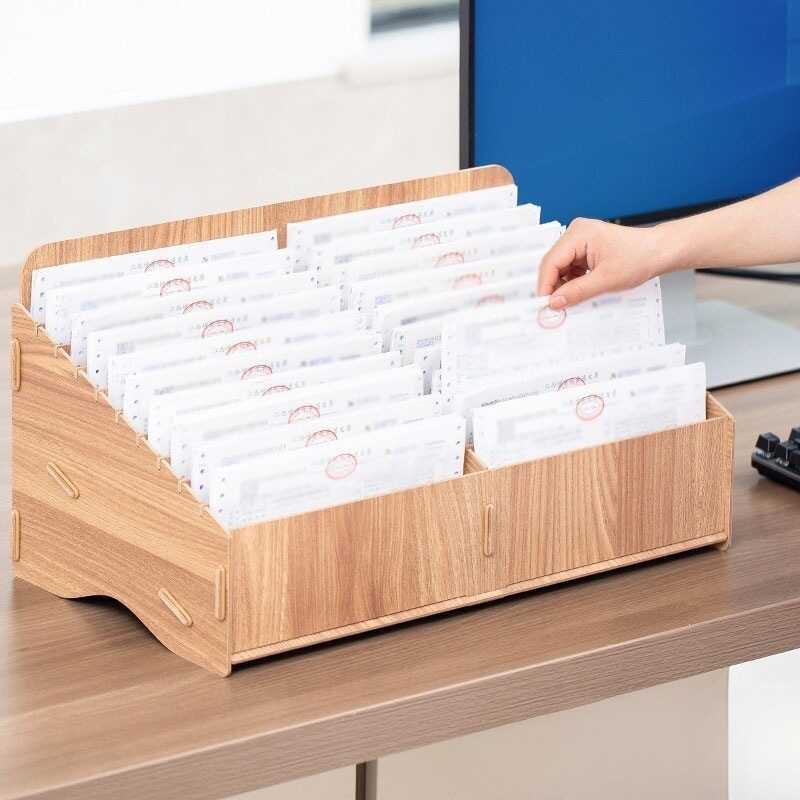 กล่องเก็บบัตรกํานัล Express Sheet Bill Storage กล่องเรียงลําดับเอกสารบัญชีการเงิน กล่องเก็บแผ่นส่งขอ