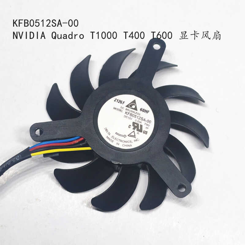 เหมาะสําหรับยี่ห้อใหม่ NVIDIA Quadro T1000 T400 T600 พัดลมการ์ดกราฟิก KFB0512SA-00