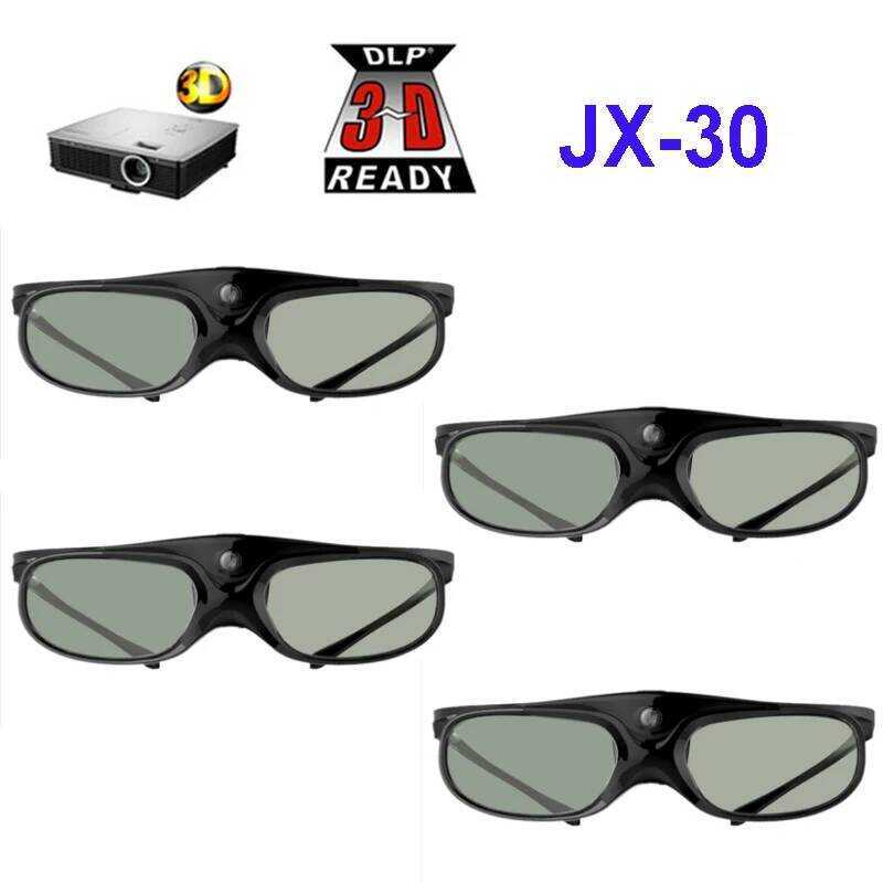 4pcs Active Shutter ชาร์จ 3D DLP แว่นตาสนับสนุน 96-144HZ สําหรับ Xgimi Z3/Z4/H1/H2 ถั่ว G1/P2 BenQ &