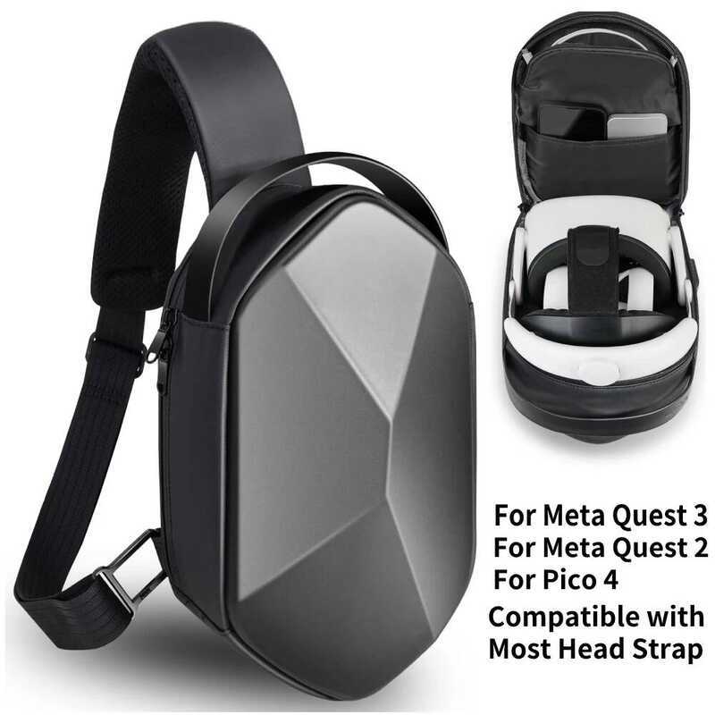 VR กระเป๋าถือ Meta 3 Elite Strap Crossbody Sling กระเป๋าเป้สะพายหลังกระเป๋าเดินทางสําหรับ Oculus Que