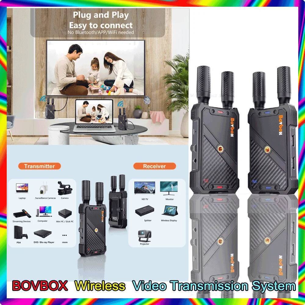 ระบบการส่งผ่านวิดีโอไร้สาย 400M 1312FT Transmittion 0.05S Latency ต่ําสําหรับสตรีมมิ่งวิดีโอ/เสียง B