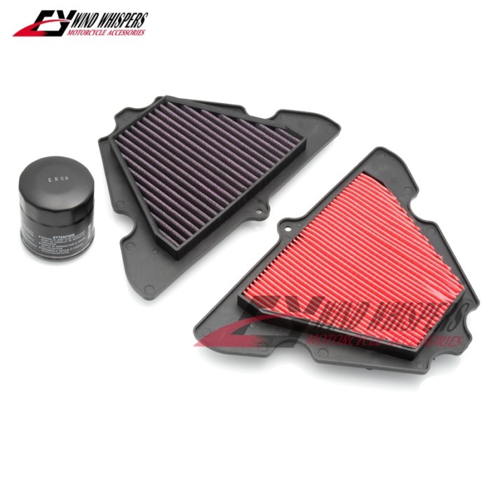 Motorcycle Oil Filter High flow Air Filter Intake Cleaner For KAWASAKI Z1000 2010-2019 Z 1000 SX Z1