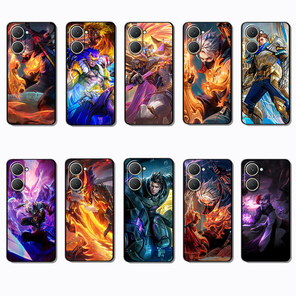 เคสโทรศัพท์สีดําแบบนุ่มสําหรับVivo Y1S Y01 Y02 Y02S Y02T Y11 Y12S Y12 Y15 Mobile Legends Cover