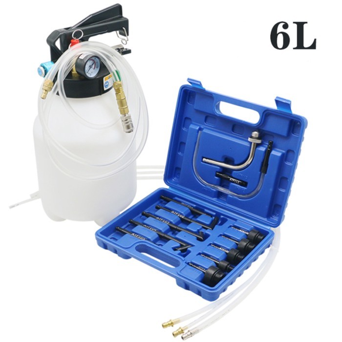 6L Pneumatic Filler Transmission Fluid Tank Car Gearbox Grease Injector Filling Tools With 13Pcs AT