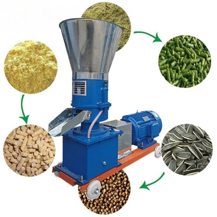 Feed Pellet Mill Machine, Electric Livestock Feed Granulator for Chicken, Duck, Pig and Rabbit Feed
