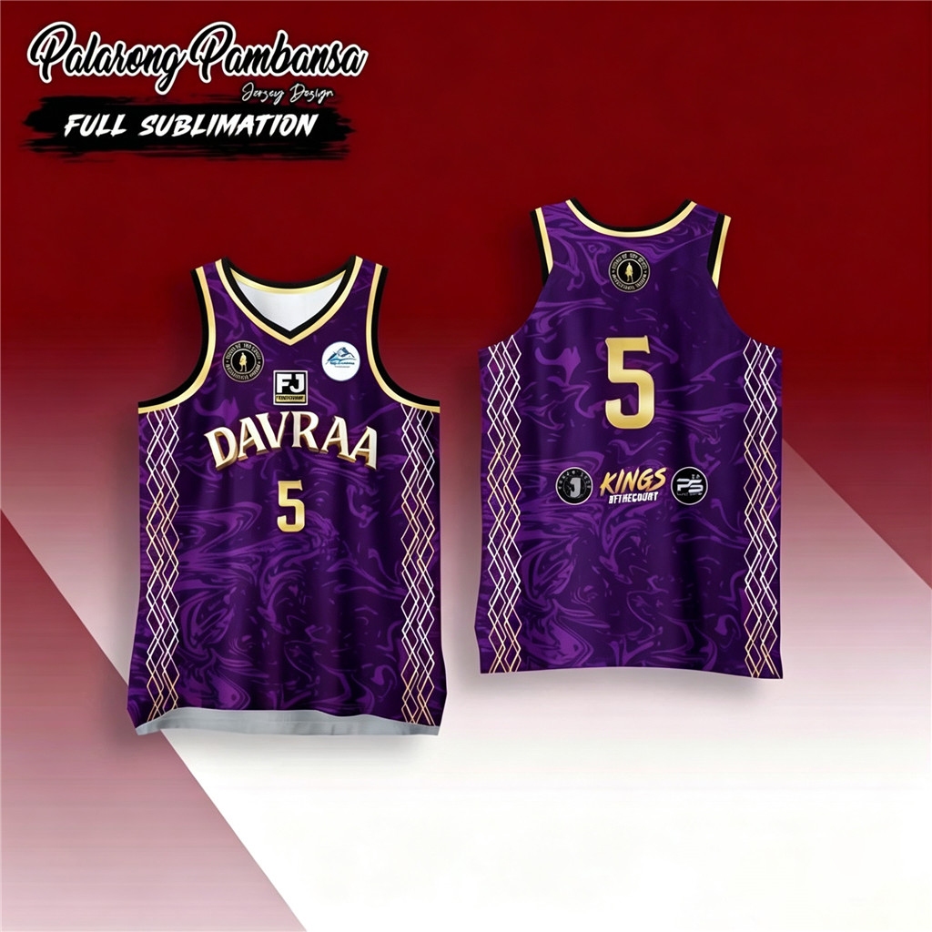 DAVRAA Davao Eagles Palamro Tu Agsur Full Sublimation Jersey ปรับแต่งนามสกุลและหมายเลข Breathable บา