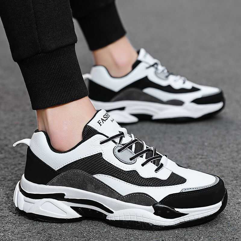 Style Men Spots Sneakes Running Leisue Shoes Lage Size EU 46 47 48 | Kasut Sukan Lelaki Putih Saiz