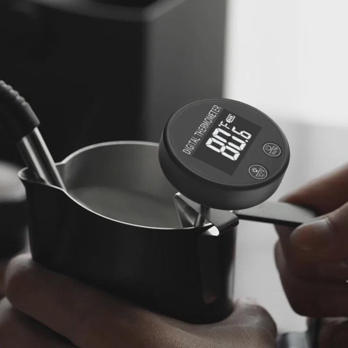 Digital Instant Read Coffee Thermometer Portable Stainless Probe Thermometer for Latte Milk Food Ho