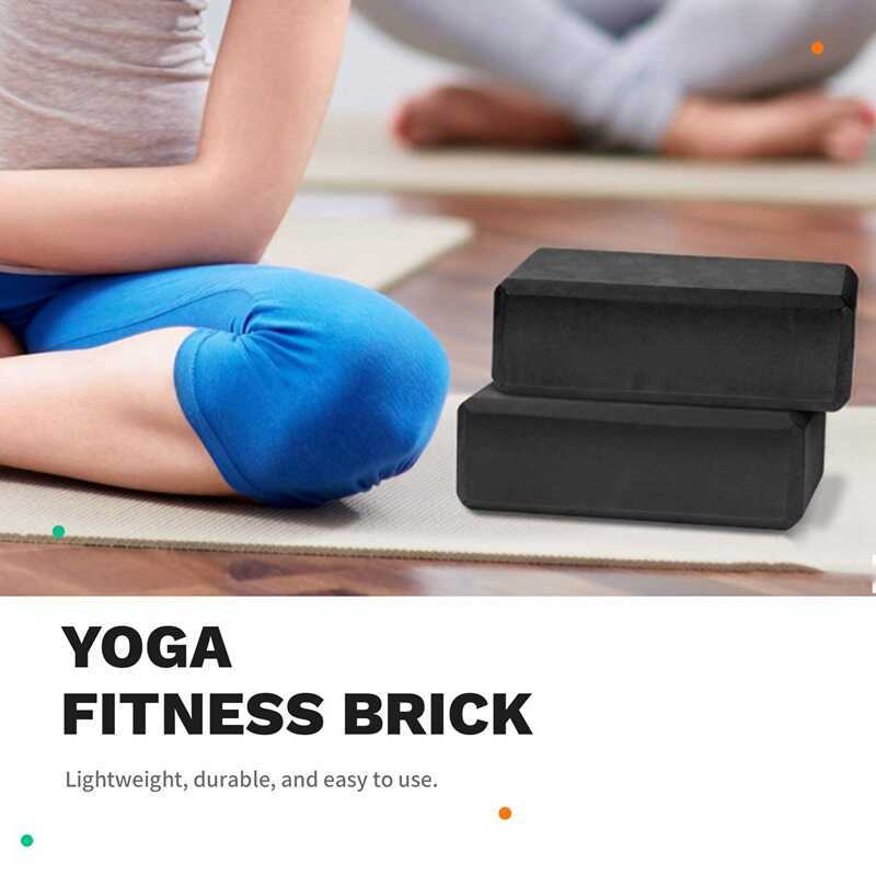tour]Yoga Blocks 2 Pack,23X15X7.6cm High Density EVA Foam Yoga Block Exercise Bricks,Eco Friendly &