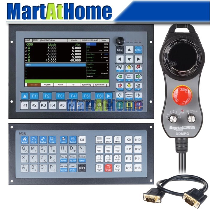 DDCS-Expert Standalone 3/4/5 Axis CNC Controller Kit Support ATC with Expansion Keyboard & 6 Axis M