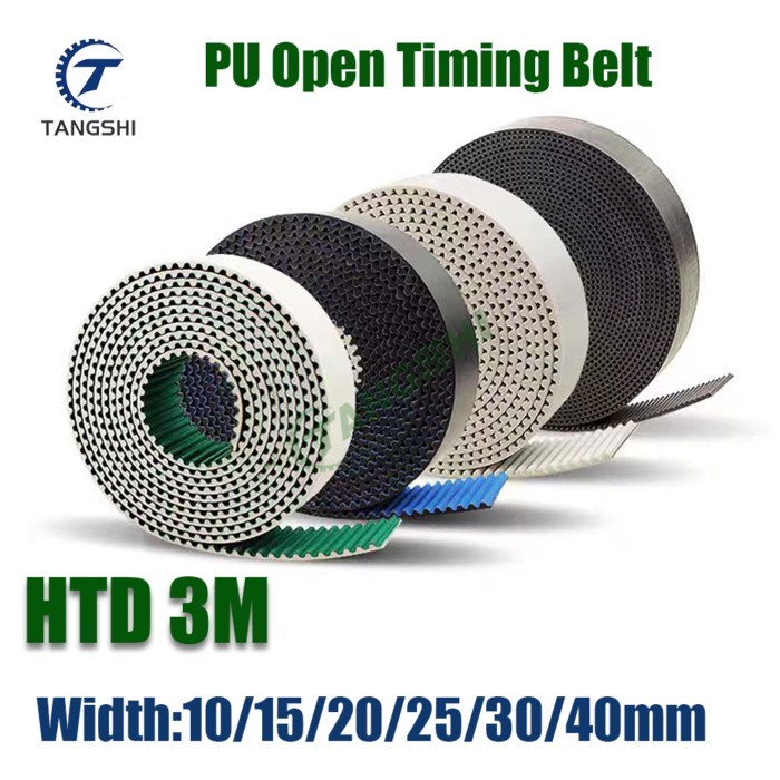 HTD 3M PU Open Timing Belt Width 10mm/15mm/20mm/25mm/30mm/40mm Robot Arm Translation Timing Belt 3M
