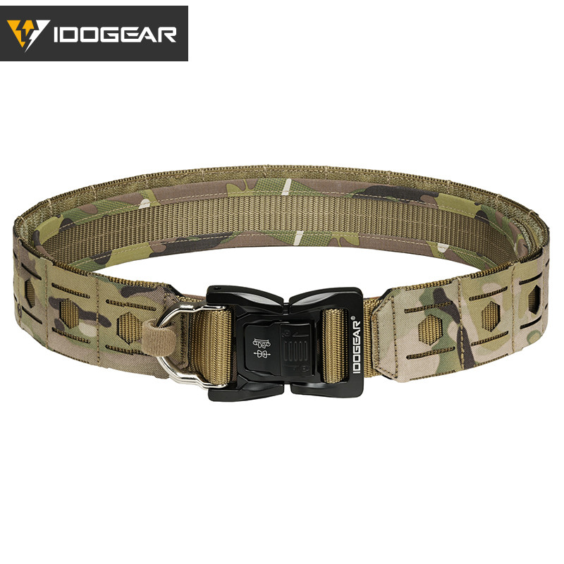 IDOGEAR 2 นิ้ว MOLLE เข็มขัดทางยุทธศาสตร์พร้อมหัวเข็มขัดแหวน D ปล่อยอย่างรวดเร็ว 3450