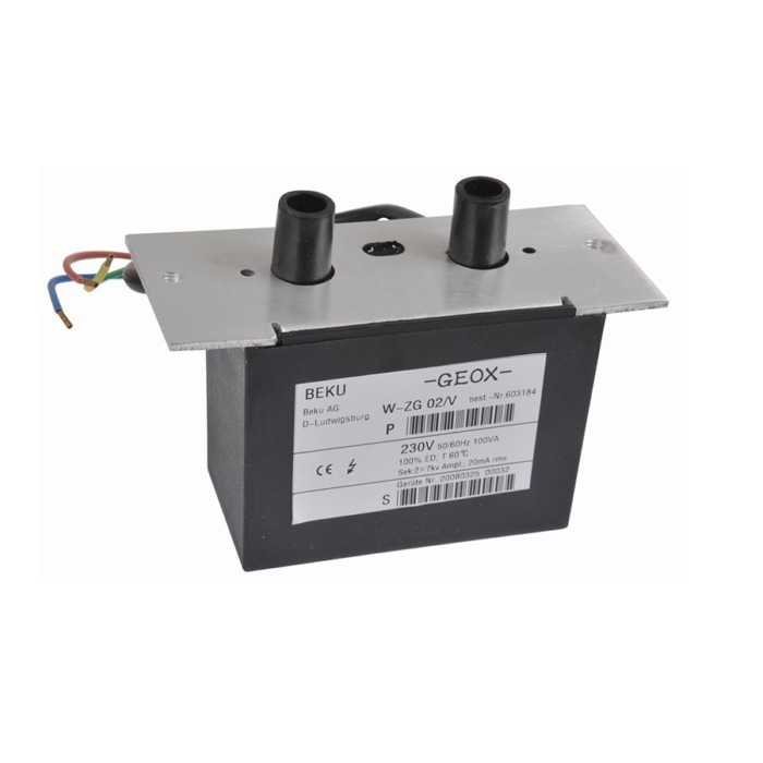 Transformer W ZG 02/V'.   With Cable For Weishaupt oil burner Sek.: 2X7KV 230V, 50/60Hz 20mA 100% E
