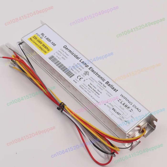 RL1-800-100 100W/75W/80W Water Treatment UV Lamp Electronic Ballast 200-240V