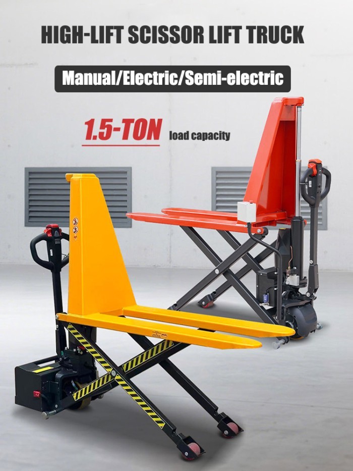 High-Lift Scissor Lift Hydraulic Forklift Electric Pallet Truck Manual/Electric/Automatic Integrate