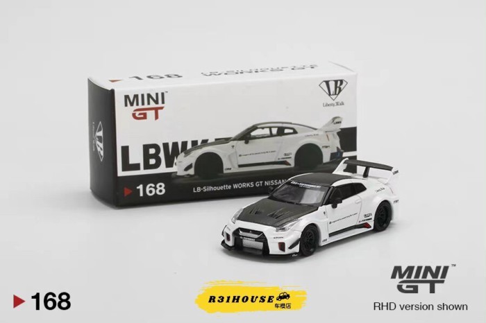 พร้อมส่ง MINIGT168 1: 64 LBWK Nissan R35 WORKS 35GT-RR Limited Alloy Car Model
