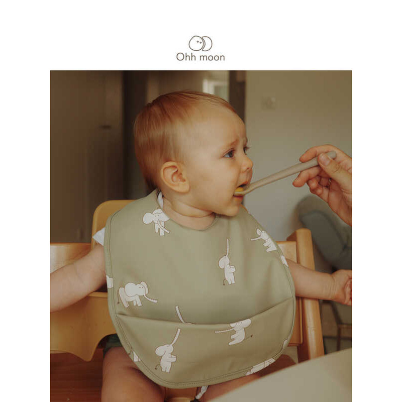 Ohh mo Baby แขนกุดกันน้ํา Oil-Proof Overalls เด็กย้อนกลับเสื้อผ้ากิน Bibs เด็กเด็กวัยหัดเดิน Anti-สก